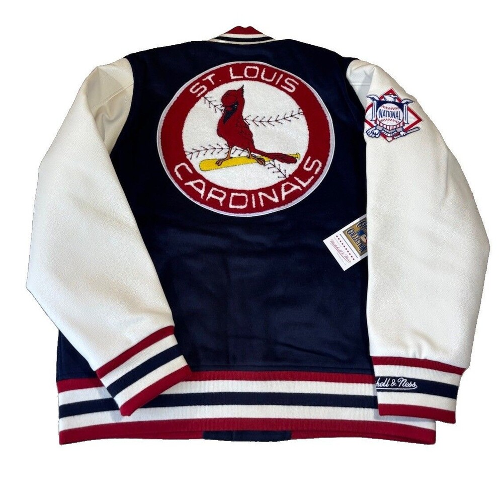 NWT Mitchell & Ness St. Louis Cardinals Wool Leather Varsity Jacket Men’s Size M